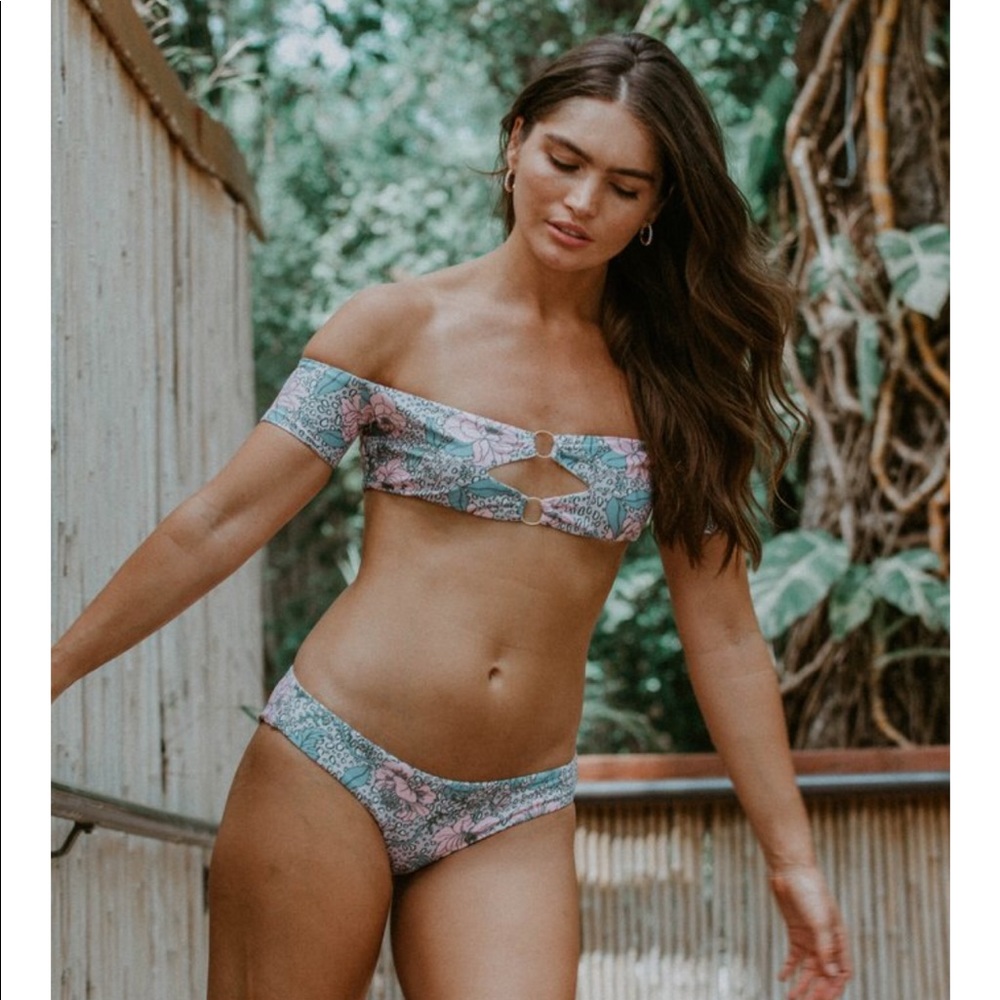 Green Wildflower Bikini